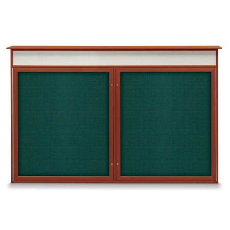 United Visual Products Open Faced Traditional Corkboard, 96x48" UV647A-BLACK-DRKSPR